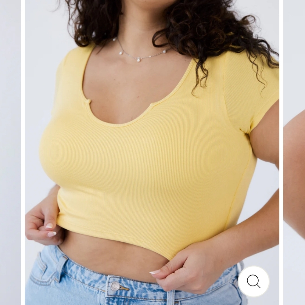 Klassy Network U Shaped Crop Tee